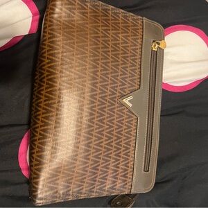 Mario Valentino Black and Brown Clutch